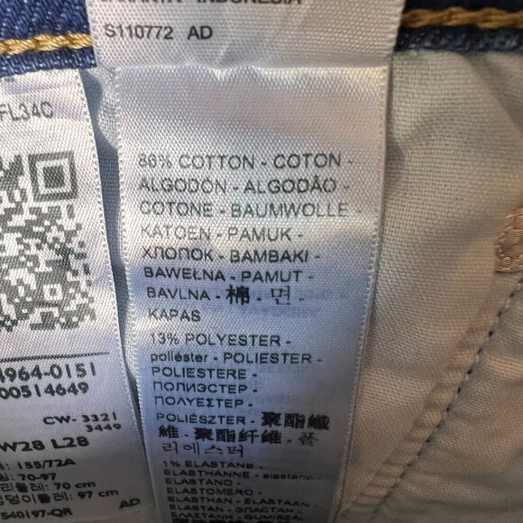 Levis Jeans Womens Size 28 Wedgie Straight Medium Wash Button Fly Stretch - Picture 15 of 16